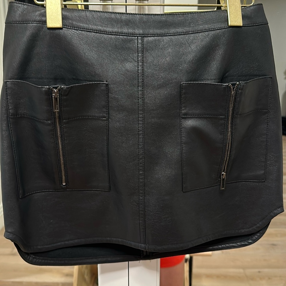 BCBG leather skirt.